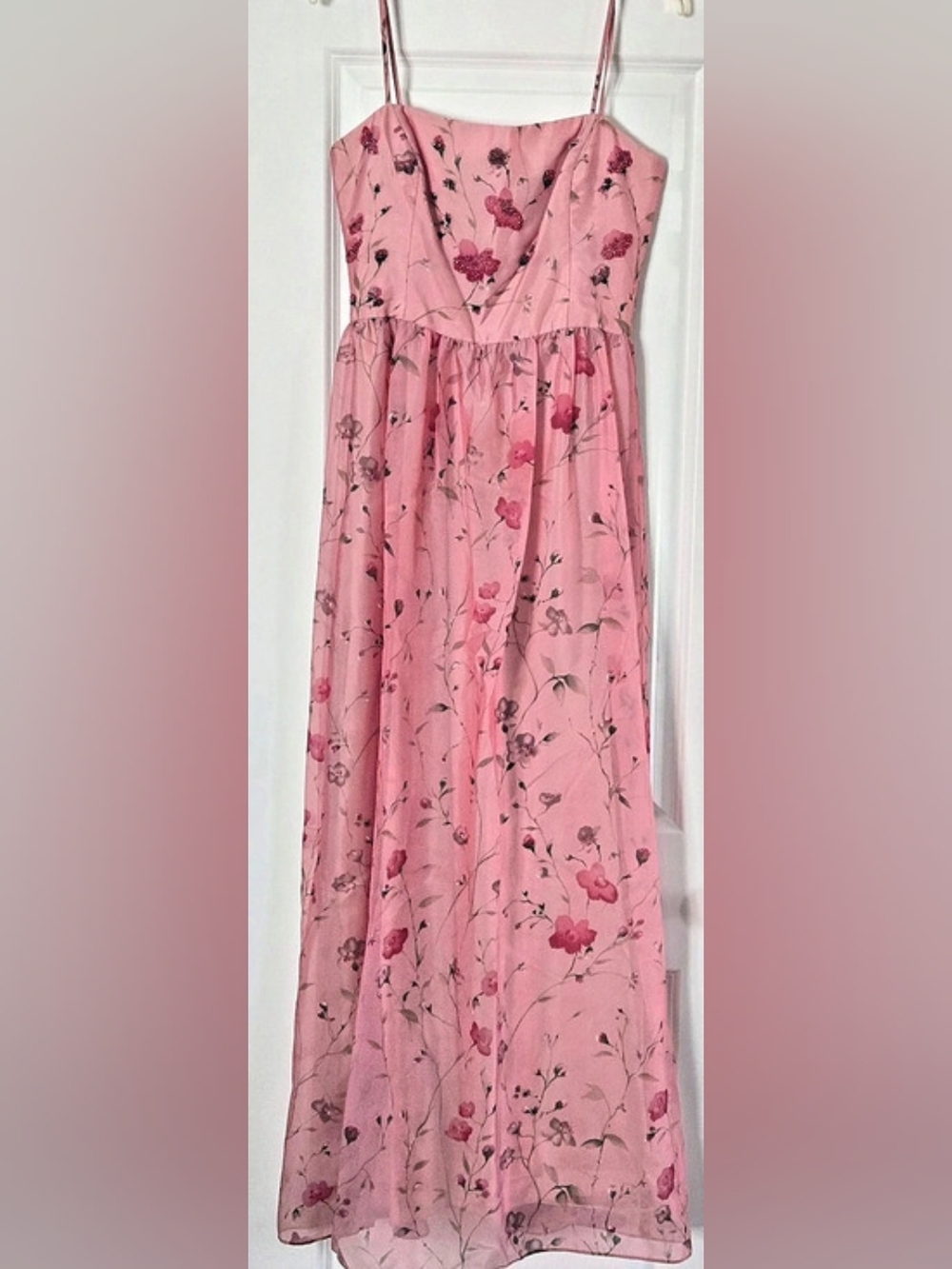 Laundry by Shelli Segal Floral Maxi Dress in Pink 1999 - 2005